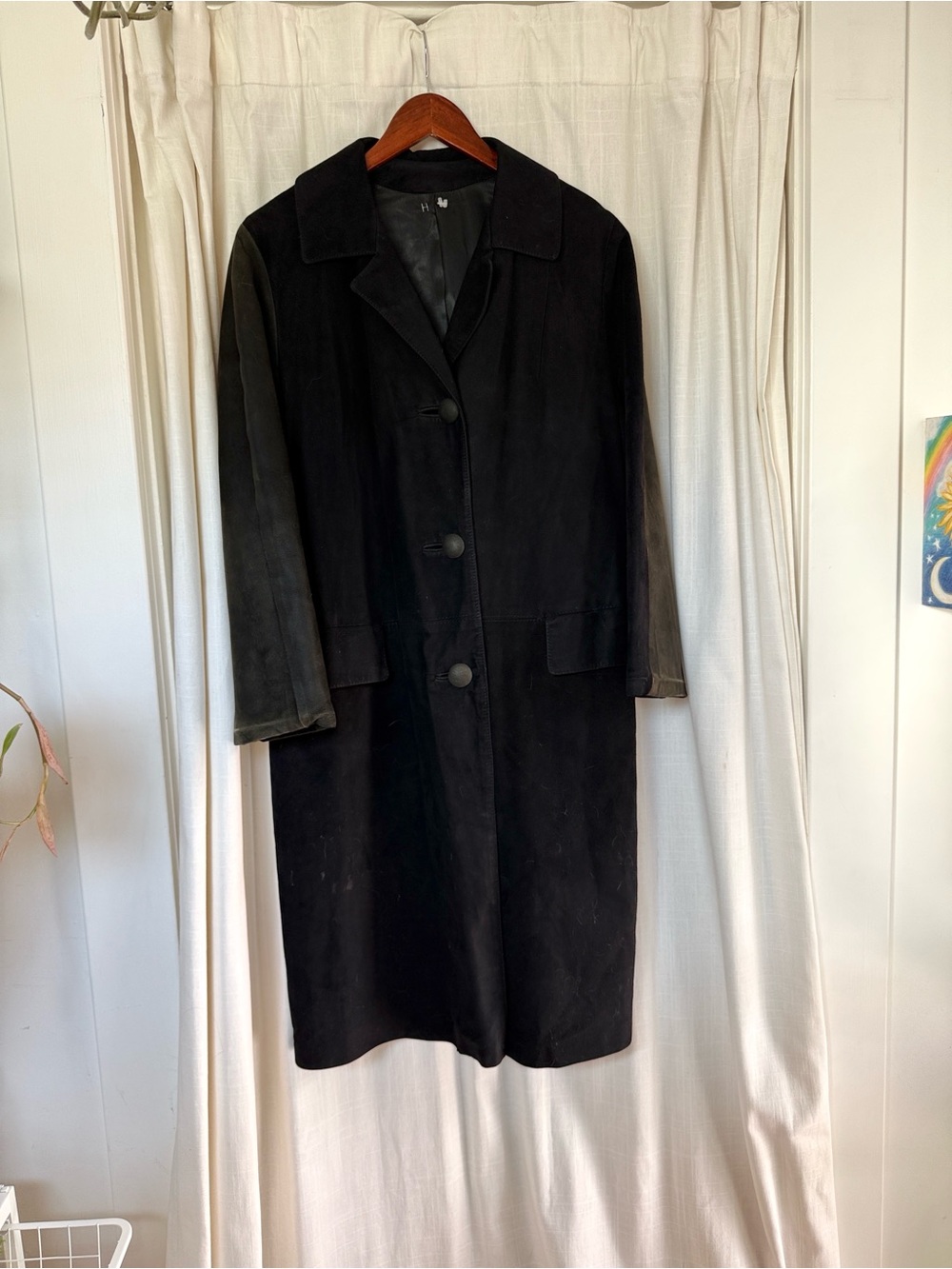 Black Long Suede Coat
